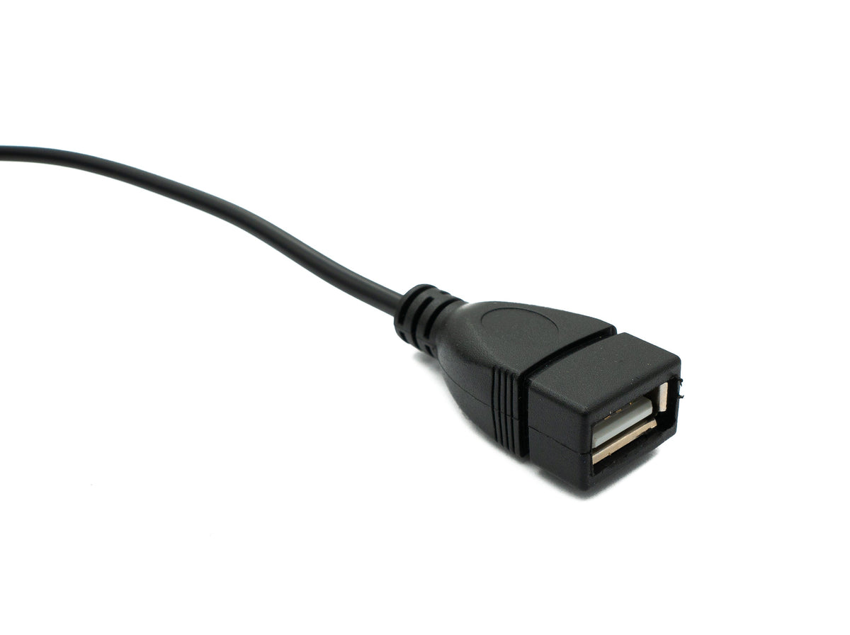 USB 2.0 Kabel 100 cm Typ A Stecker zu Buchse Schalter Winkel Down Angled | System-S