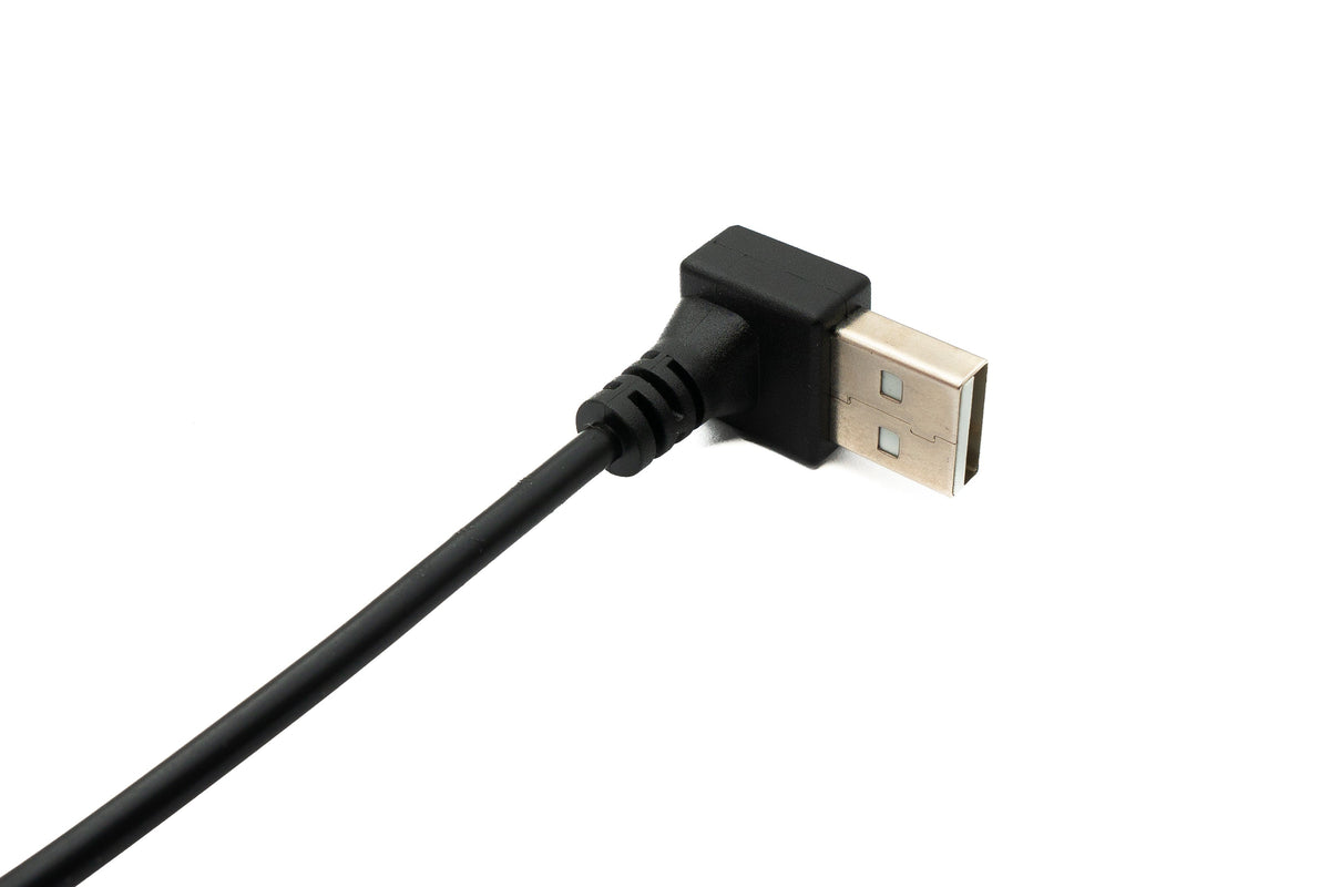 USB 2.0 Kabel 100 cm Typ A Stecker zu Buchse Schalter Winkel Down Angled | System-S