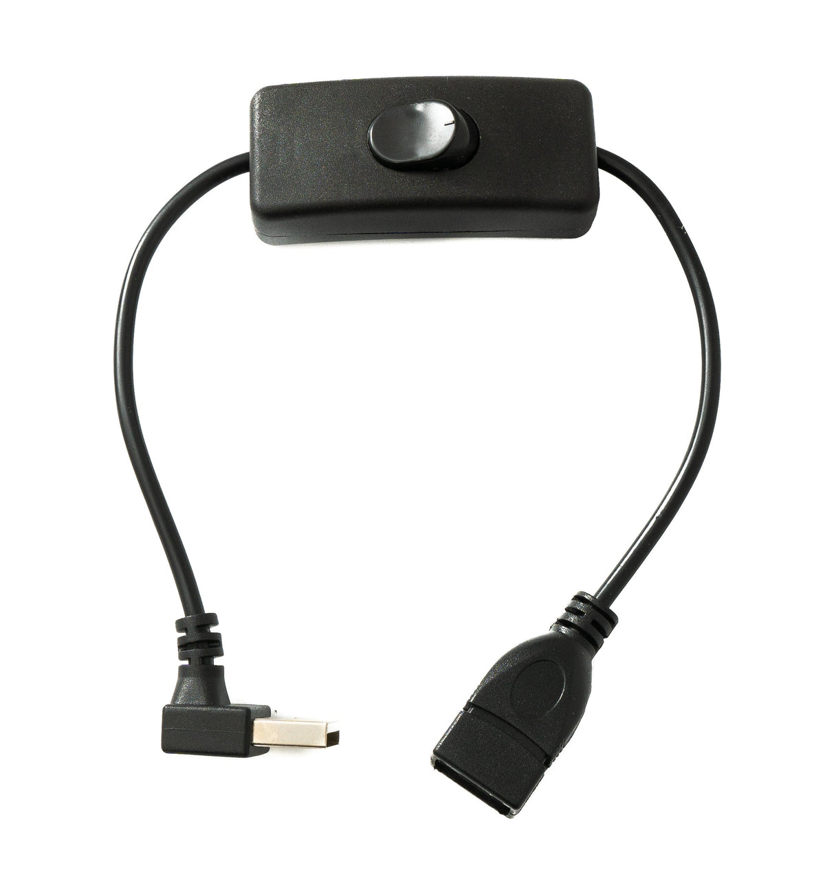 USB 2.0 Kabel 30 cm Typ A Stecker zu Buchse Schalter Winkel Down Angled | System-S