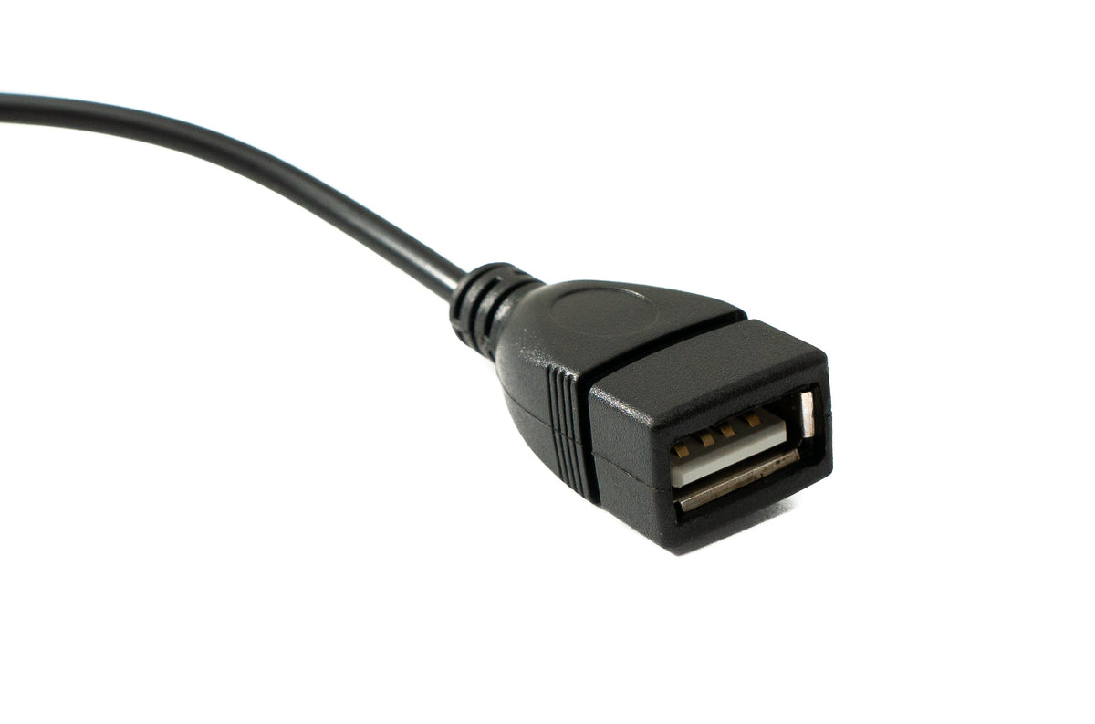 USB 2.0 Kabel 30 cm Typ A Stecker zu Buchse Schalter Winkel Down Angled | System-S