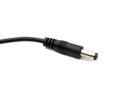 SYSTEM-S DC cable 20 cm 24V 5.5 x 2.5 plug to socket switch in black 