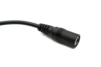 SYSTEM-S DC cable 20 cm 24V 5.5 x 2.1 plug to socket switch in black 