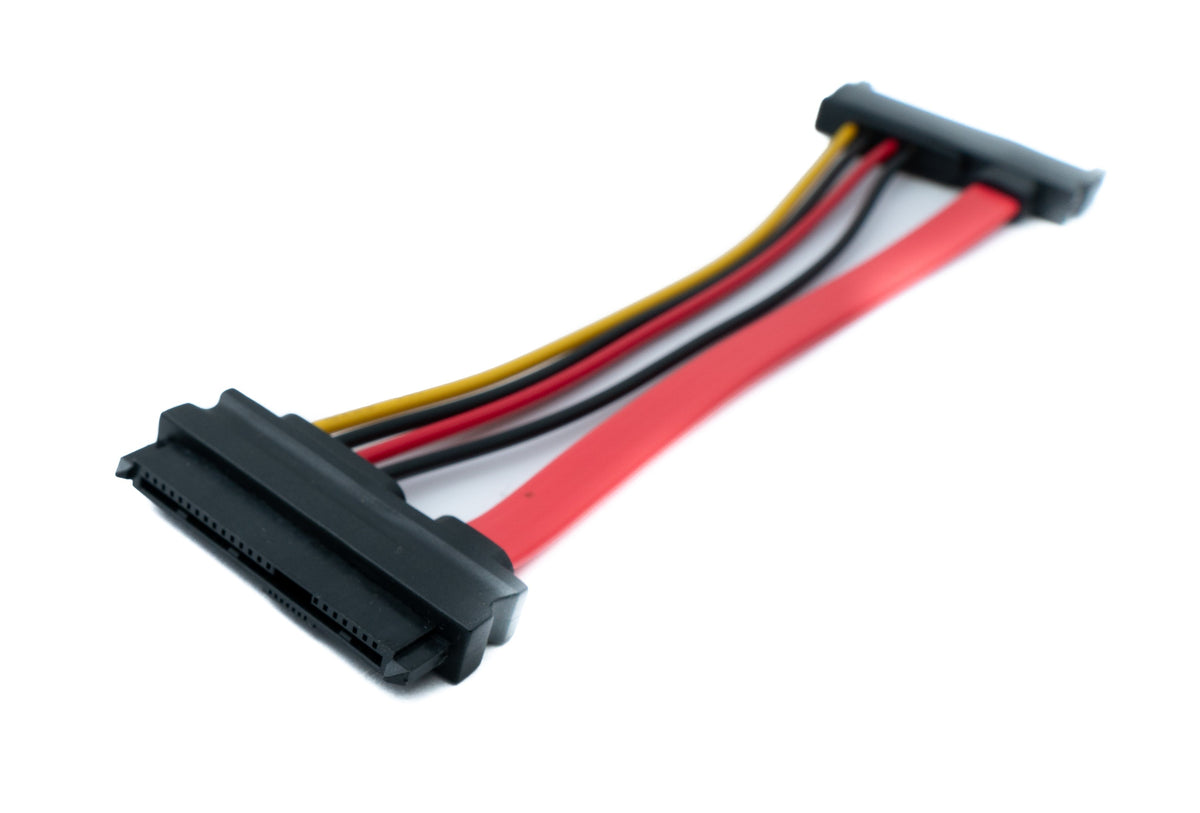 SYSTEM-S SFF-8482 cable 15 cm SAS 29 pin to SATA 22 pin 15+7 adapter for hard drive motherboard