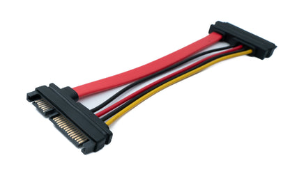 SYSTEM-S SFF-8482 cable 15 cm SAS 29 pin to SATA 22 pin 15+7 adapter for hard drive motherboard