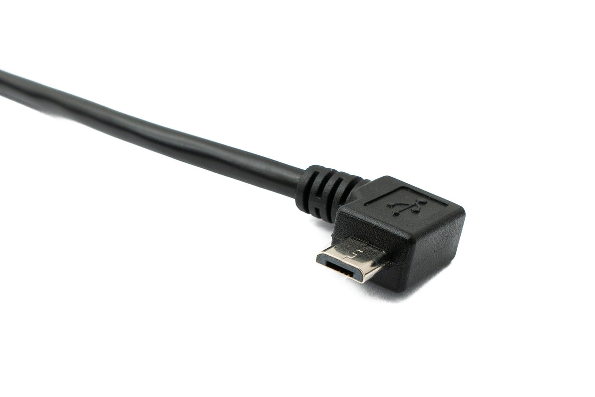 SYSTEM-S USB 3.1 cable 180 cm Type C female to 2.0 Micro B male spiral left angled