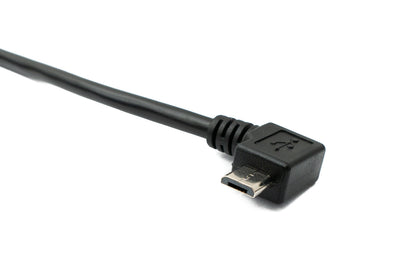 SYSTEM-S USB 3.1 cable 180 cm Type C female to 2.0 Micro B male spiral left angled