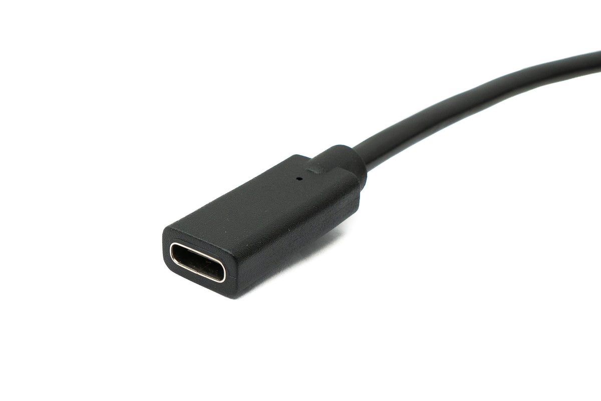 SYSTEM-S USB 3.1 cable 180 cm Type C female to 2.0 Micro B male spiral left angled