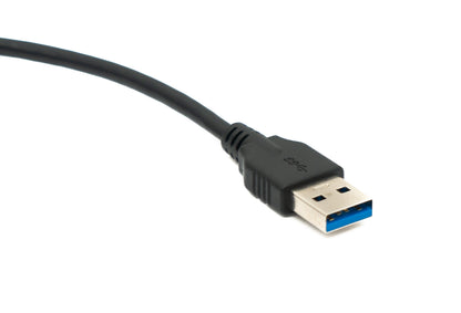 USB 3.0 Kabel 40 cm Typ A Stecker zu Stecker Down Angled Winkel 5 Gbit/s Schwarz | System-S