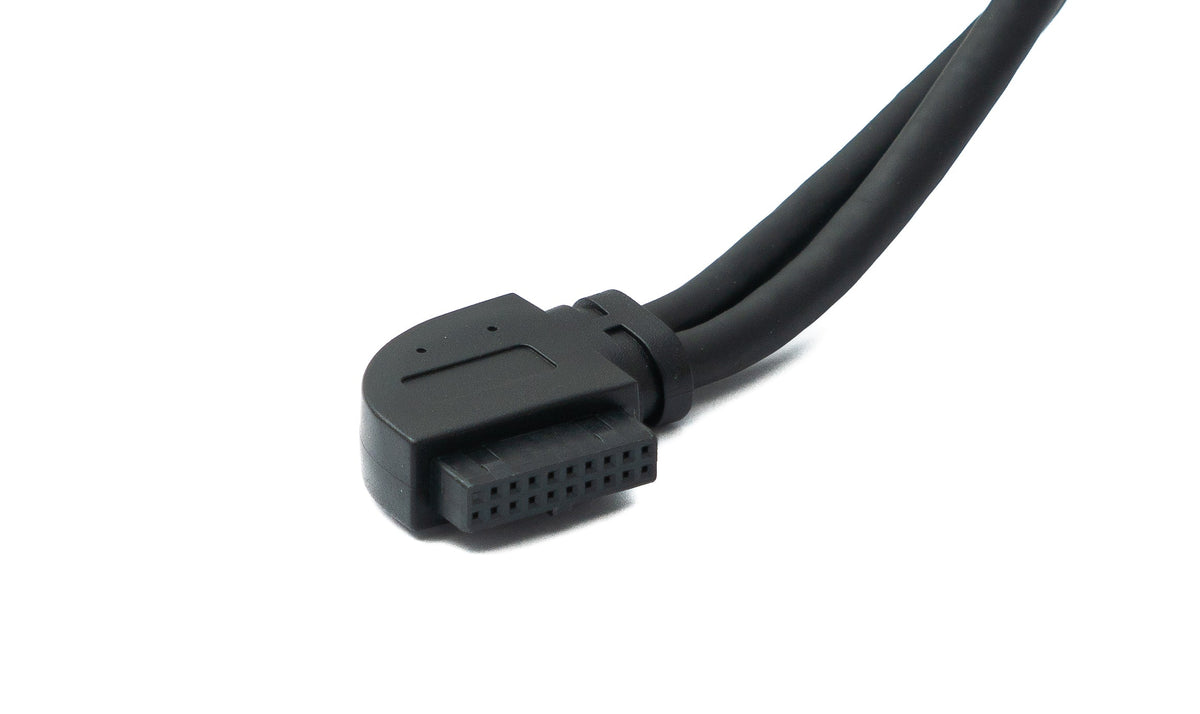 SYSTEM-S USB 3.0 cable 25 cm 19 pin male to 20 pin female motherboard left angled 5 Gbit/s 100W