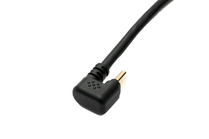 SYSTEM-S USB 3.1 cable 30 cm Type C plug to 3.0 A plug 180° U-turn angle right angled adapter 5 Gbit/s 100W