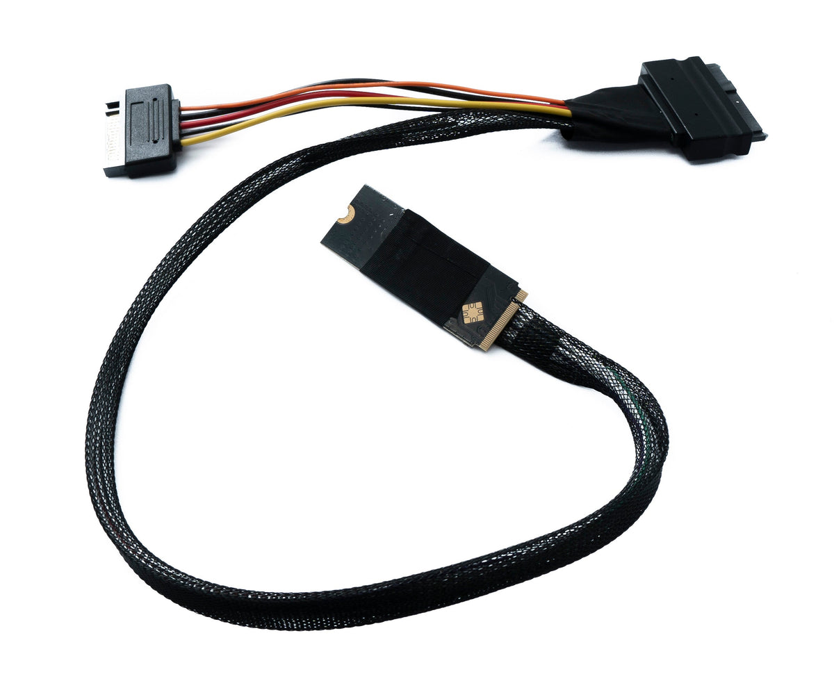 SYSTEM-S M.2 cable 100 cm M-Key to U.2 SFF-8639 NVMe adapter for SSD hard drive motherboard