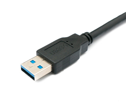 SYSTEM-S USB 3.0 cable 50 cm type B male to A male angled down angled 5 Gbit/s 100W in black