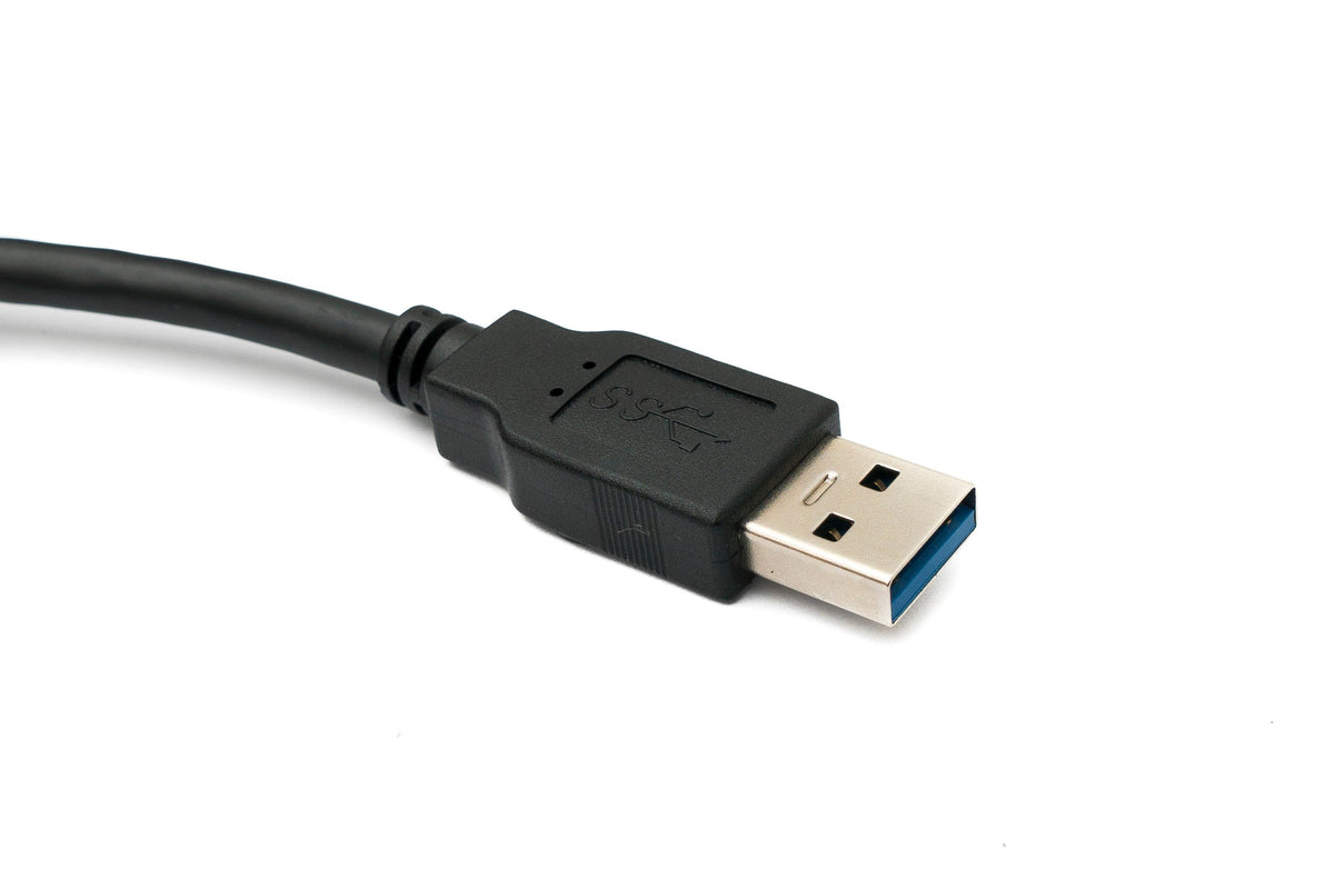 SYSTEM-S USB 3.0 cable 50 cm type B male to A male angled up angled 5 Gbit/s 100W in black