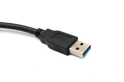 SYSTEM-S USB 3.0 cable 50 cm type B male to A male angled up angled 5 Gbit/s 100W in black