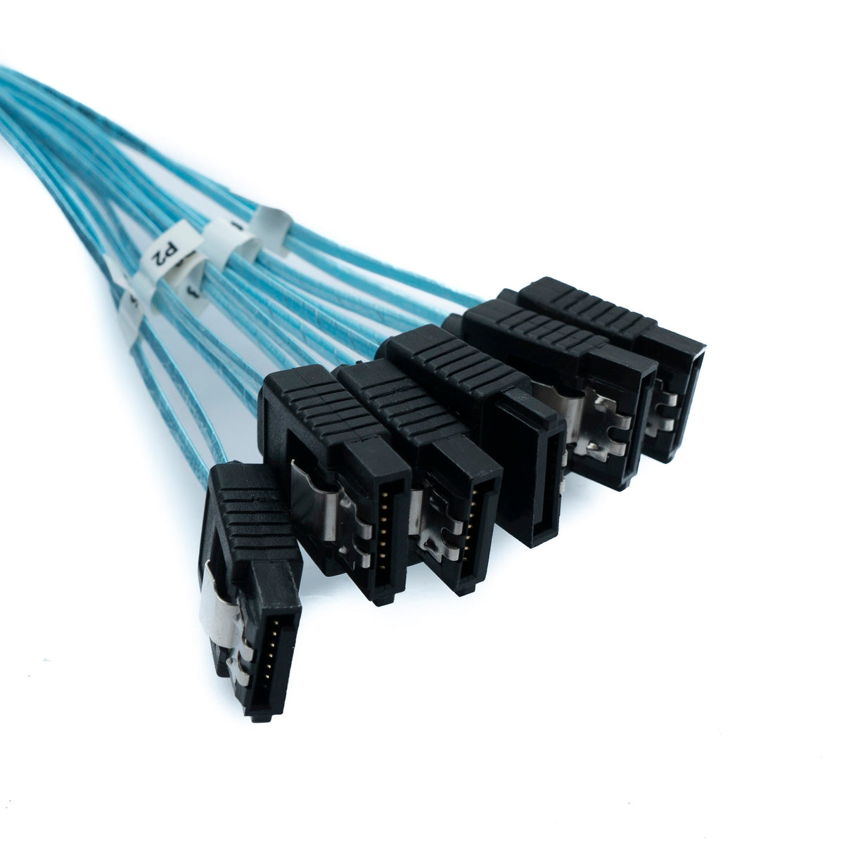 SYSTEM-S SFF-8087 cable 100 cm 6x SATA 7 pin male to 6x male for RAID hard drive motherboard