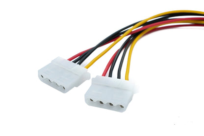 Y Molex Kabel 20 cm LP4 IDE 4Pin Stecker zu 2x Buchse Splitter | System-S