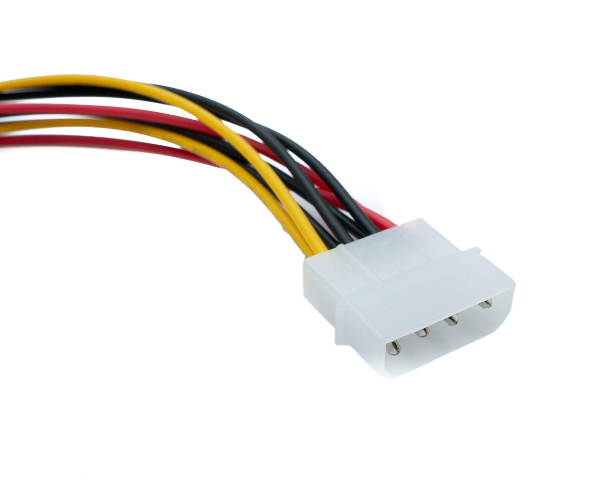 Y Molex Kabel 20 cm LP4 IDE 4Pin Stecker zu 2x Buchse Splitter | System-S