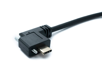 SYSTEM-S USB 3.1 Gen 2 cable 30 cm Type C male to male panel mount angled left right angled 10 Gbit/s 100W