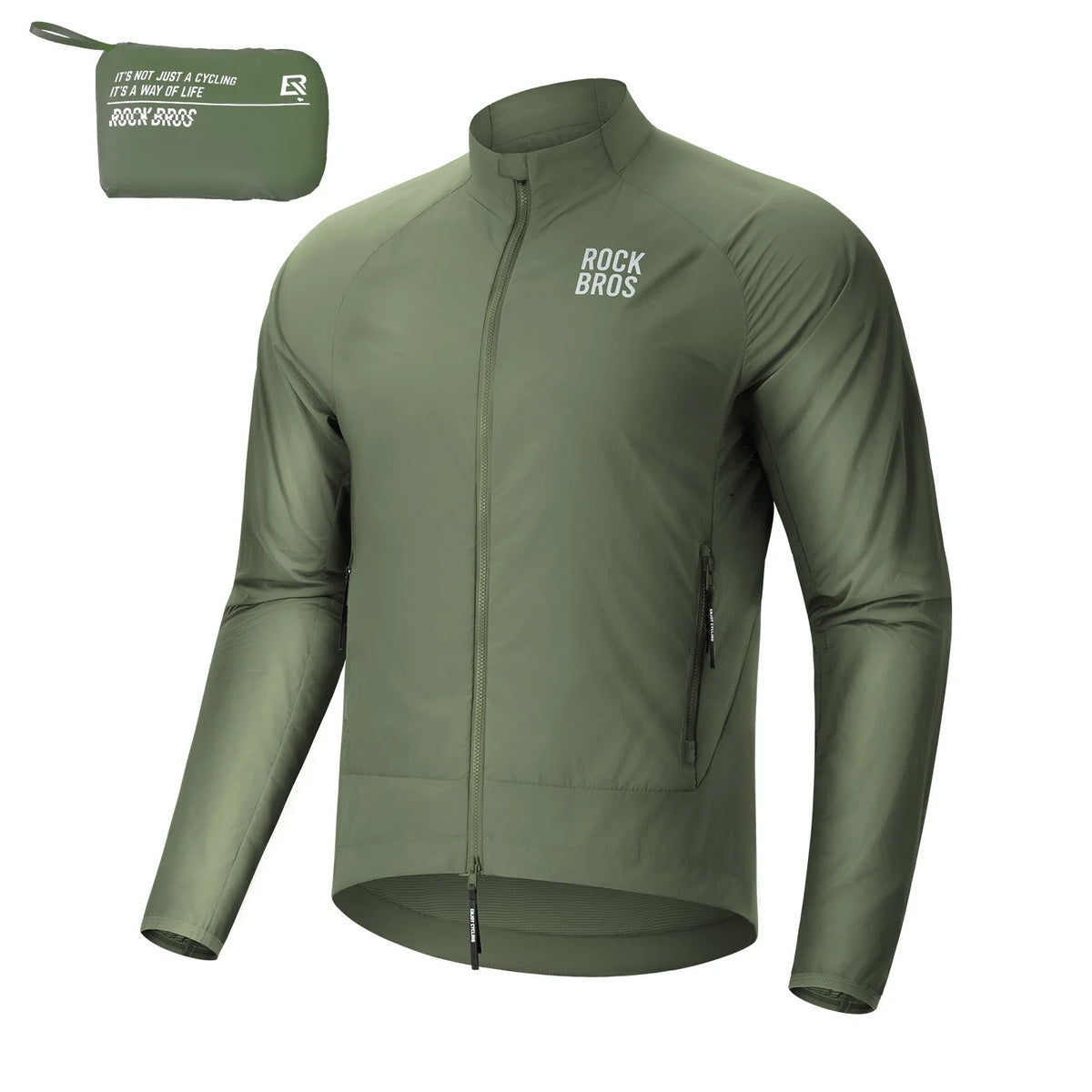 Winddichte Fahrradjacke, Leichte Atmungsaktive Schnelltrocknende Windbreaker, Faltbare