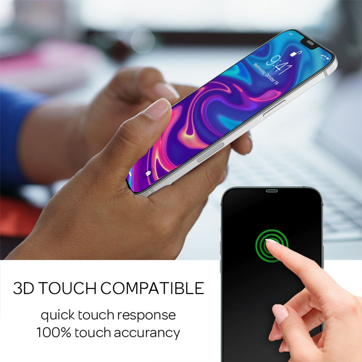 NALIA 4x Schutzglas & 1x Schablone - Set kompatibel mit iPhone 12/ iPhone 12 Pro Glas, 9H Full-Screen Glasfolie [Case-Friendly] mit Applikator einfache Installation, Handy Displayschutz - Transparent