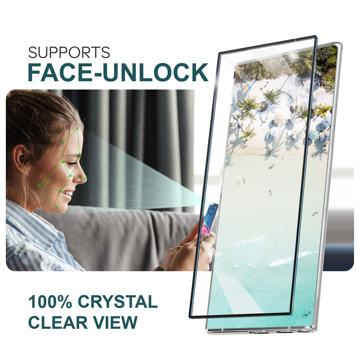 NALIA 2x Schutzglas für Samsung Galaxy S24 Ultra – Montagerahmen & 9H Full-Screen – ARMORGLASSX PRO (Glasfolie Transparent & Case-Friendly) – Marke aus Berlin