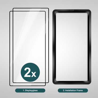 NALIA 2x Schutzglas für Samsung Galaxy S24 Ultra – Montagerahmen & 9H Full-Screen – ARMORGLASSX PRO (Glasfolie Transparent & Case-Friendly) – Marke aus Berlin