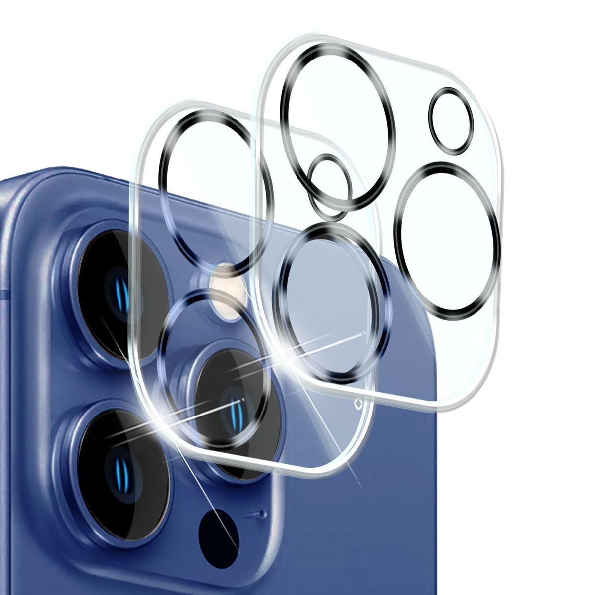 NALIA 2x Kamera-Schutzglas kompatibel mit iPhone 16 Pro Max Glas, Klarer Linsen-Schutz für Rückkamera, Kameraglas 9H Tempered Glass Protector Glasfolie Zwischen-Abdeckung, Kameraschutz Transparent
