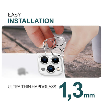 NALIA 2x Kamera-Schutzglas kompatibel mit iPhone 16 Pro Max Glas, Klarer Linsen-Schutz für Rückkamera, Kameraglas 9H Tempered Glass Protector Glasfolie Zwischen-Abdeckung, Kameraschutz Transparent