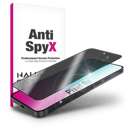NALIA Blickschutzglas für Google Pixel 9a – Härte 9H & Robust – ANTISPYX (Privacy Full-Cover) – Marke aus Berlin