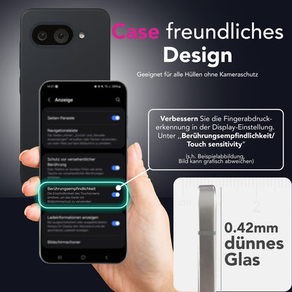 NALIA Blickschutzglas für Google Pixel 9a – Härte 9H & Robust – ANTISPYX (Privacy Full-Cover) – Marke aus Berlin