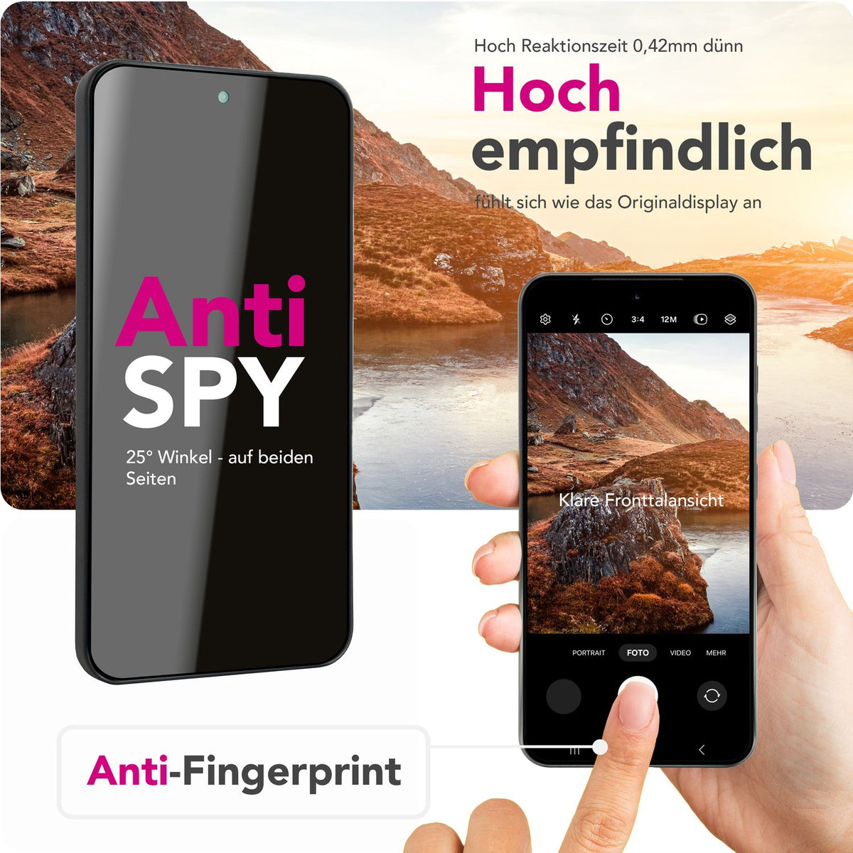 NALIA Blickschutzglas für Google Pixel 9a – Härte 9H & Robust – ANTISPYX (Privacy Full-Cover) – Marke aus Berlin