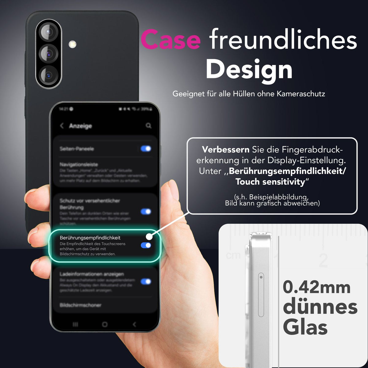 NALIA 2x Schutzglas für Samsung Galaxy A36 / A56 – Full-Screen Schutz 9H & Hüllenfreundlich – ARMORGLASSX (Display Glasfolie Transparent & 9H Härte) – Marke aus Berlin