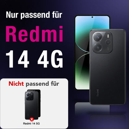 NALIA 2x Kameraschutzglas für Xiaomi Redmi Note 14 4G – Linsenschutz 9H & Case-Friendly – FOCUS.X2 MAX (HD-Echtglas Transparent) – Marke aus Berlin
