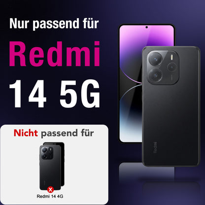 NALIA 2x Kameraschutzglas für Xiaomi Redmi Note 14 5G – Linsenschutz 9H & Case-Friendly – FOCUS.X2 MAX (HD-Echtglas Transparent) – Marke aus Berlin