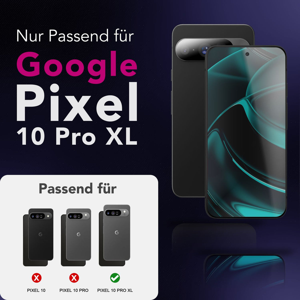 NALIA Blickschutzglas für Google Pixel 10 Pro XL – Härte 9H & Robust – ANTISPYX (Privacy Full-Cover) – Marke aus Berlin