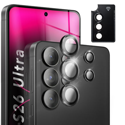 NALIA Glas Kameraschutzringe für Samsung Galaxy S26 Ultra – Linsenschutz & Case Friendly – FOCUS.PRO CLX (9H Härtegrad & Montagerahmen) – Marke aus Berlin