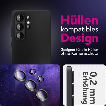 NALIA Glas Kameraschutzringe für Samsung Galaxy S26 Ultra – Linsenschutz & Case Friendly – FOCUS.PRO CLX (9H Härtegrad & Montagerahmen) – Marke aus Berlin