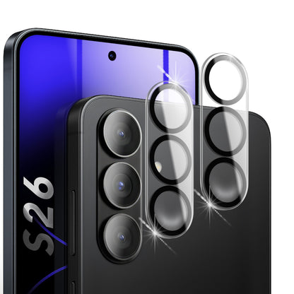 NALIA 2x Kameraschutzglas für Samsung Galaxy S26 – Linsenschutz 9H & Case-Friendly – FOCUS.X2 MAX (HD-Echtglas Transparent) – Marke aus Berlin