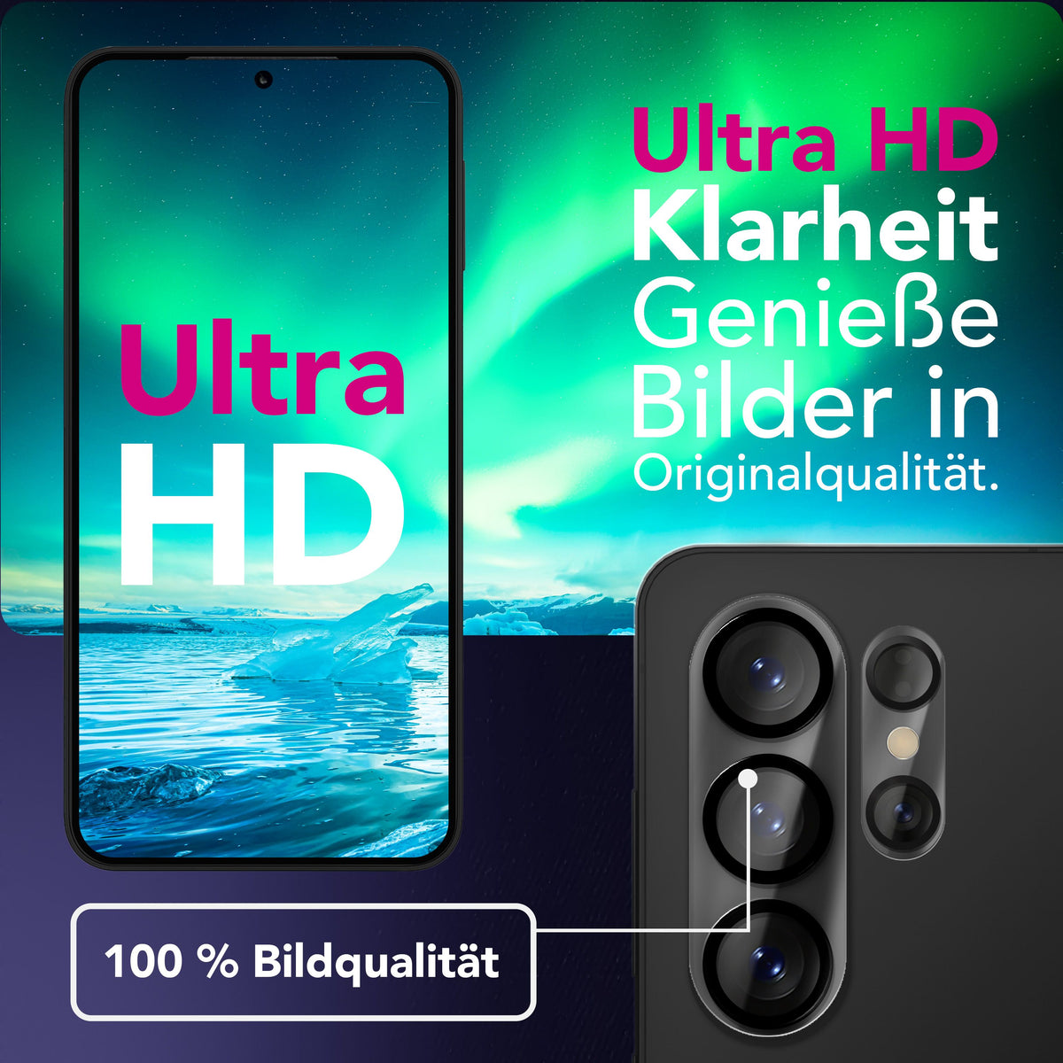 NALIA 2x Kameraschutzglas für Samsung Galaxy S26 Ultra – Linsenschutz 9H & Case-Friendly – FOCUS.X2 MAX (HD-Echtglas Transparent) – Marke aus Berlin