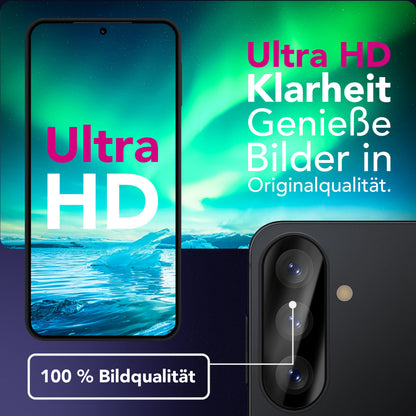 NALIA 2x Kameraschutzglas für Samsung Galaxy A57 – Linsenschutz 9H & Case-Friendly – FOCUS.X2 MAX (HD-Echtglas Transparent) – Marke aus Berlin