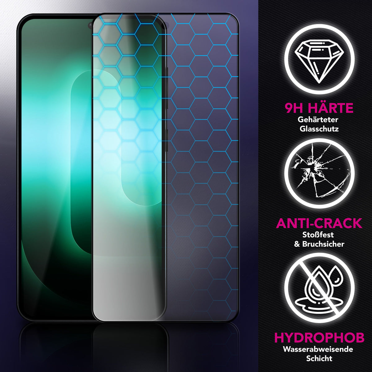 NALIA 2x Schutzglas für Samsung Galaxy S26 Plus – Full-Screen Schutz 9H & Hüllenfreundlich – ARMORGLASSX (Display Glasfolie Transparent & 9H Härte) – Marke aus Berlin