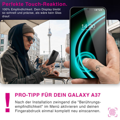 NALIA 2x Schutzglas für Samsung Galaxy A37 – Full-Screen Schutz 9H & Hüllenfreundlich – ARMORGLASSX (Display Glasfolie Transparent & 9H Härte) – Marke aus Berlin