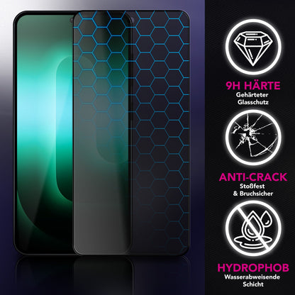 NALIA Blickschutzglas für Samsung Galaxy S26 Plus – Härte 9H & Robust – ANTISPYX (Privacy Full-Cover) – Marke aus Berlin