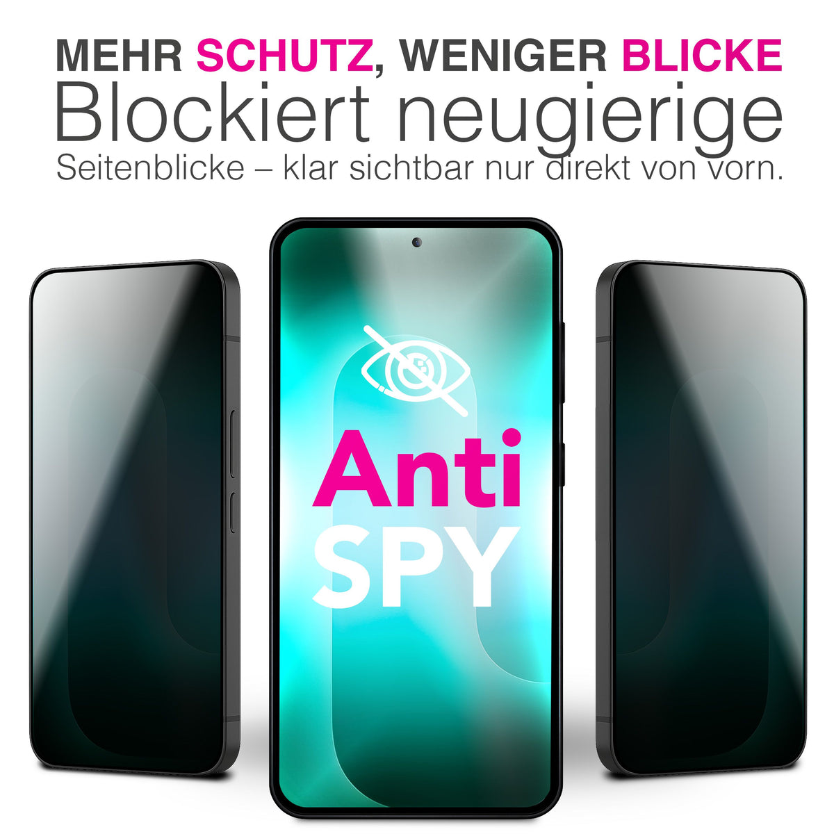 NALIA Blickschutzglas für Samsung Galaxy S26 Plus – Härte 9H & Robust – ANTISPYX (Privacy Full-Cover) – Marke aus Berlin