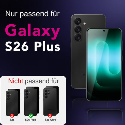 NALIA Blickschutzglas für Samsung Galaxy S26 Plus – Härte 9H & Robust – ANTISPYX (Privacy Full-Cover) – Marke aus Berlin