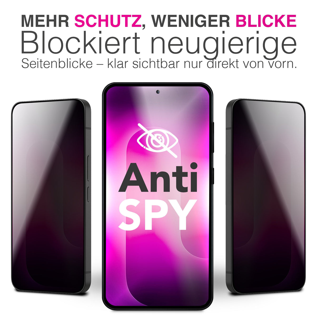 NALIA Blickschutzglas für Samsung Galaxy S26 Ultra – Härte 9H & Robust – ANTISPYX (Privacy Full-Cover) – Marke aus Berlin