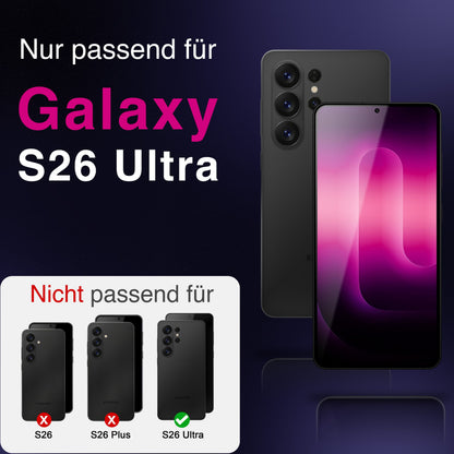 NALIA Blickschutzglas für Samsung Galaxy S26 Ultra – Härte 9H & Robust – ANTISPYX (Privacy Full-Cover) – Marke aus Berlin