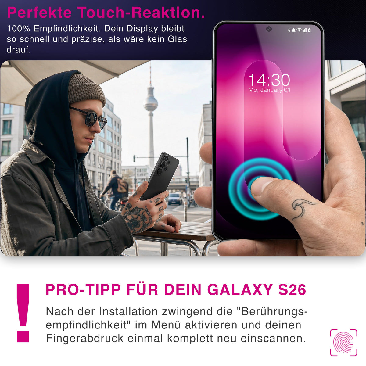 NALIA Blickschutzglas für Samsung Galaxy S26 Ultra – Härte 9H & Robust – ANTISPYX (Privacy Full-Cover) – Marke aus Berlin