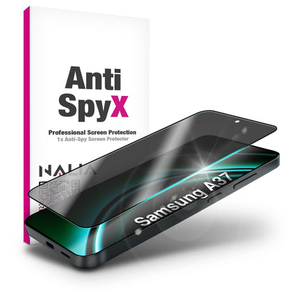 NALIA Blickschutzglas für Samsung Galaxy A37 – Härte 9H & Robust – ANTISPYX (Privacy Full-Cover) – Marke aus Berlin