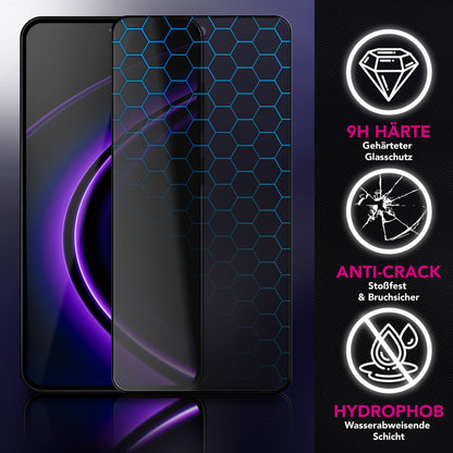 NALIA Blickschutzglas für Samsung Galaxy A57 – Härte 9H & Robust – ANTISPYX (Privacy Full-Cover) – Marke aus Berlin